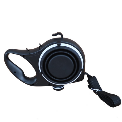 All In One Pet Travel Supply Set retractable dog leash for easy control during walks and travel.